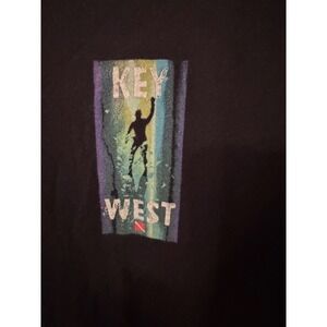 Vintage Y2K Crazy Shirts Key West Scuba Diver Graphic T-Shirt Black XL